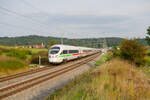 411 072 DB Fernverkehr  Bamberg  als ICE 1980 (Mnchen Hbf - Hamburg-Altona) bei Oberdachstetten, 21.09.2021