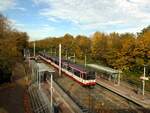 DVG Tw 4718  Linie U79, Duisburg-Meiderich Bf  Dsseldorf, Lohausen  05.11.2025