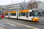 Mainzer Mobilit�t Adtranz GT6M-ZR Wagen 216 am 12.02.24 in Mainz Hbf