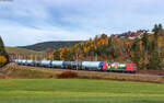 145 016  Schwarzwaldmarie  mit dem DGS 69484 (Hausach - Villingen) bei St.Georgen 31.10.25