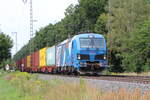 BR 192 009 D-NRAIL (Vermietet an TXLogistik AG) mit Containern bei der Durchfahrt Weddel (b.Braunschweig) Richtung Magdeburg/Wolfsburg.