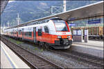 Am Weg nach Villach ist am 16.04.2026 ein City Jet im Bahnhof Spittal Millstättersee. 
