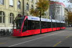 Bern Mobil - Tram Be 6/8 655 unterwegs auf der Linie 9 in der Stadt Bern am 14.11.2025
