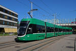 Be 6/8 Flexity 5036, auf der Linie 3, fhrt am 18.09.2025 bei der Haltestelle Breite ein.