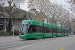 Be 6/8 Flexity 5035, auf der Linie 1, fährt am 22.11.2025 zur Haltestelle ZOO Bachletten. Aufnahme Basel.