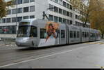 VBZ - Tram Be 5/6  3084 mit Werbung unterwegs in Zrich am 26.10.2025