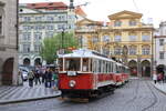 Czechia, Prag  Preserved tramway 2072 at the stop  Malotransk namesti   6/5/2014