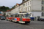 Czechia, Prag  Tramways 7001+7002 on line 22 at Malotransk4  6/5/2014