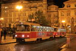 Czechia, Prag  Tramways 7126+7209 on line 22 at the stop  Malotransk namesti   6/5/2014