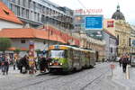 Czechia, Prag  Tramways 8018+8049 on line 24 at Na Porici  8/5/2014