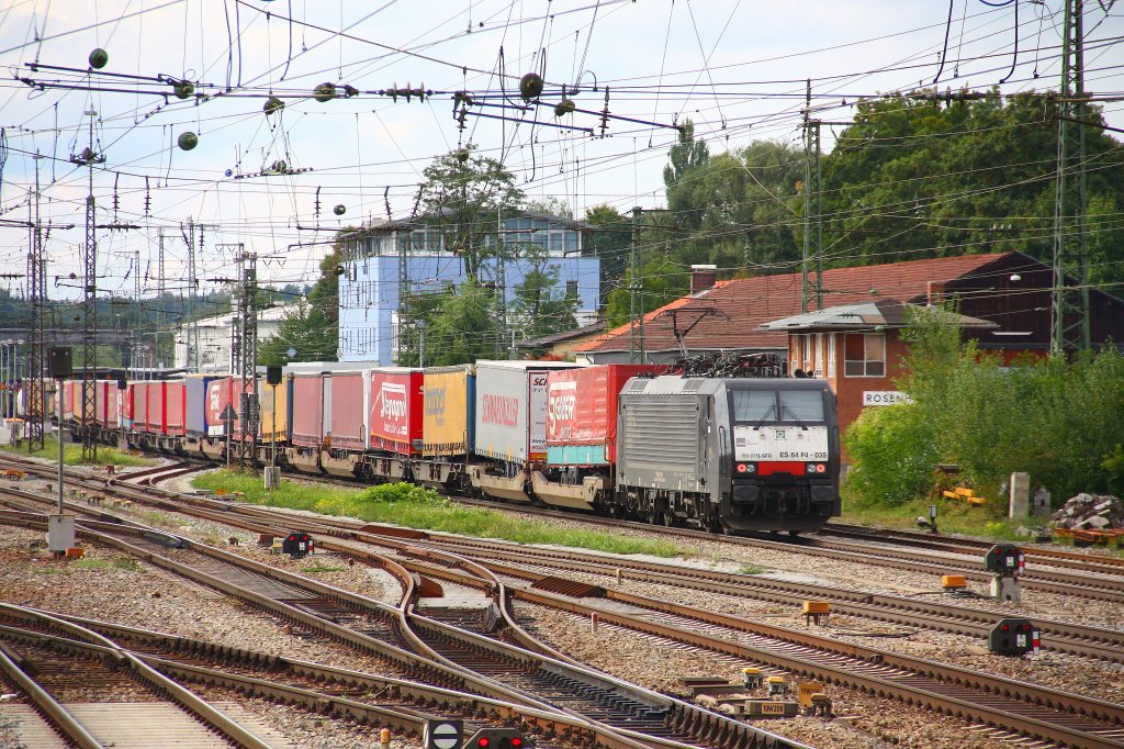... und am Zugschluss luft 189 935 - SFR mit - Rosenheim - 15/09/2012