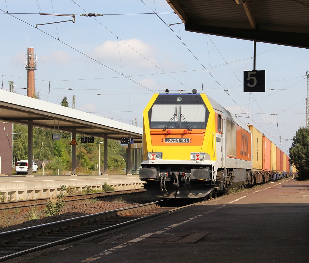 ... denn dort hing, zu meiner persnlichen Freude, noch die  Locon 401  / 264 005. Aufgenommen am 16.09.2011 in Eichenberg.