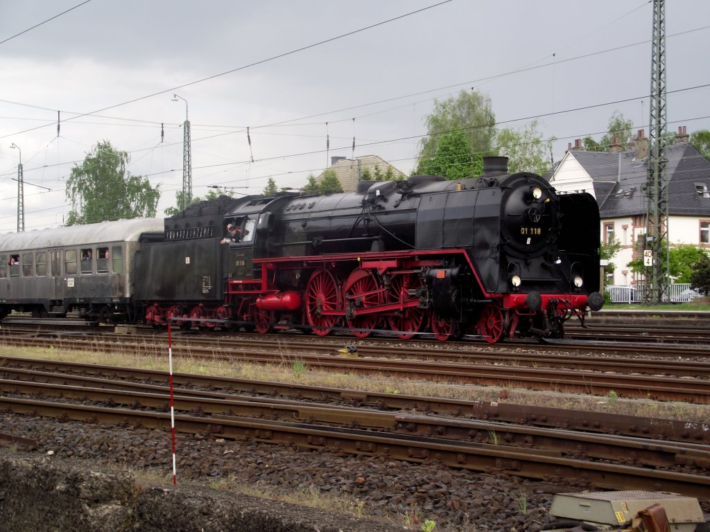 01 118 als Gastlokomotive am 11.05.13 in Darmstadt Kranichstein 