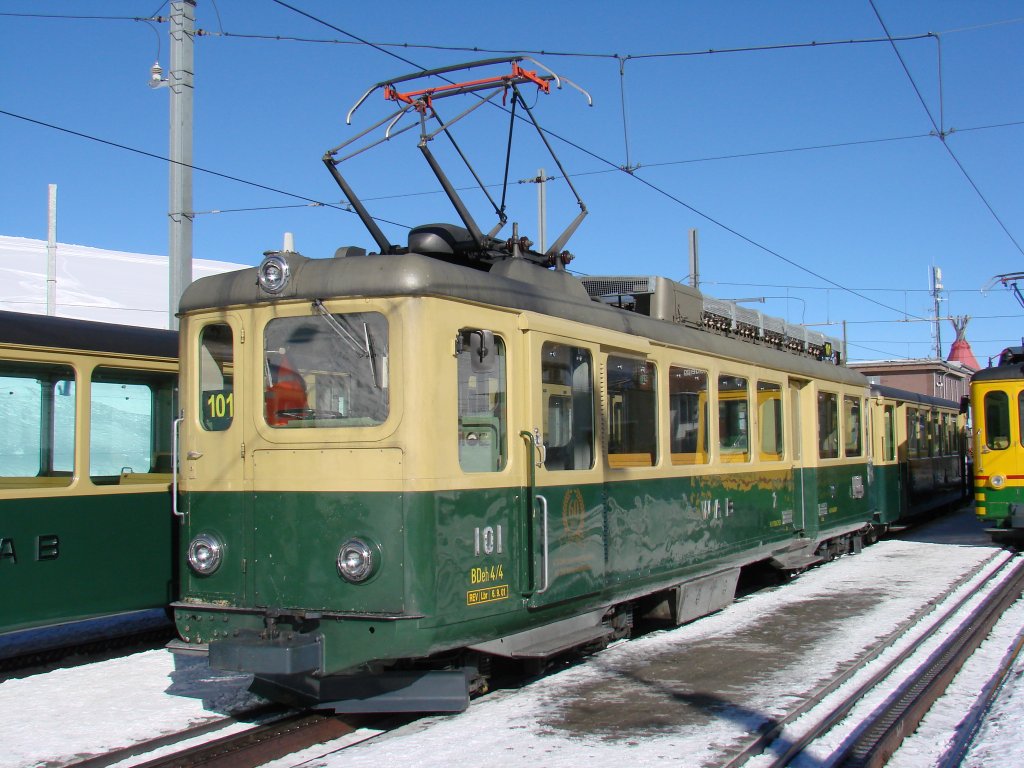 08-02-2008 - BDeh 4/4 101 im Bf. Kleine Scheidegg