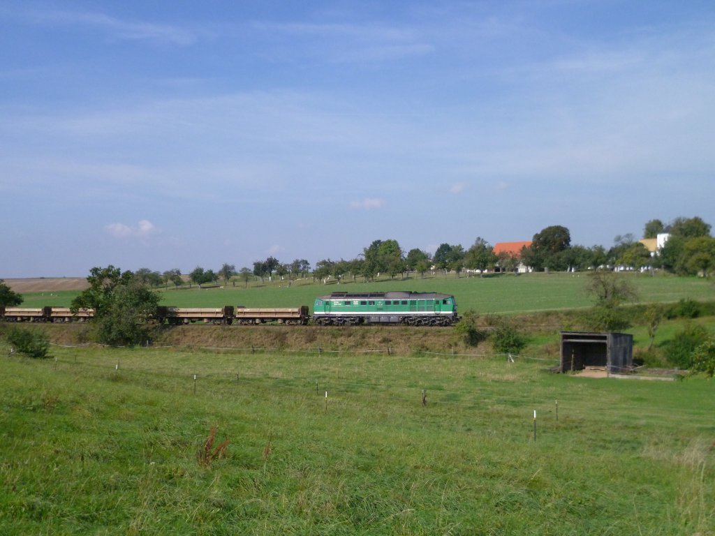 1 Tag bei den Wismut V300 am 20.09.11. Hier ist V300 005 in Frankenau zusehen Richtung Kayna.