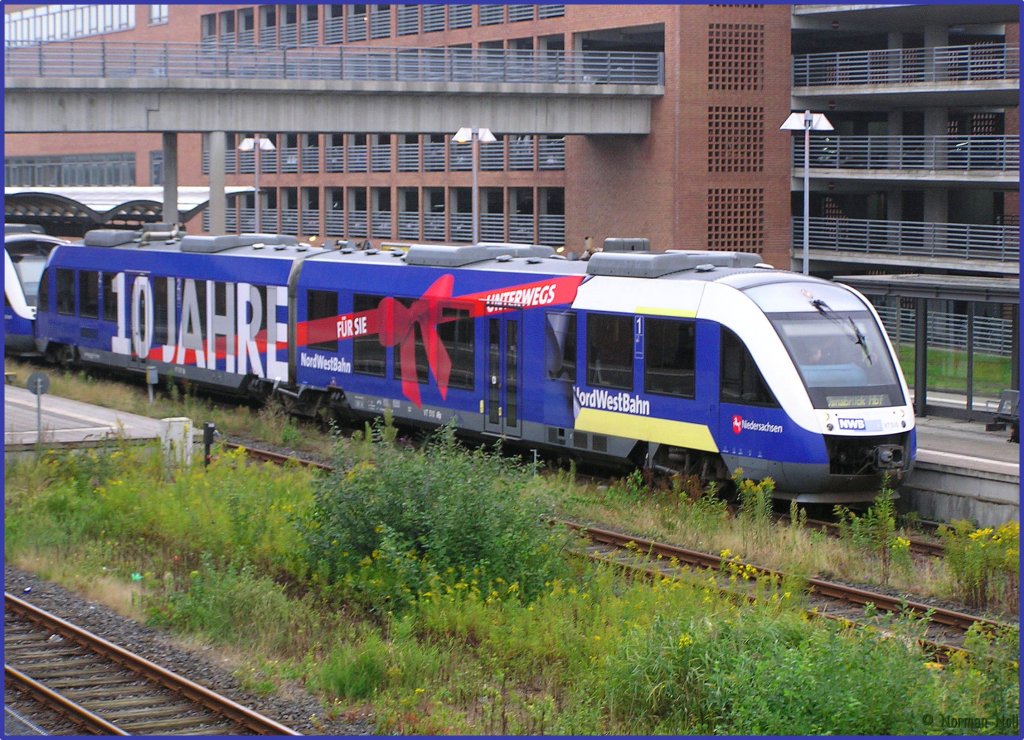 10 JAHRE FR SIE UNTERWEGS Nord-West-Bahn auf Bahnhof Wilhelmshaven.09/09/2010