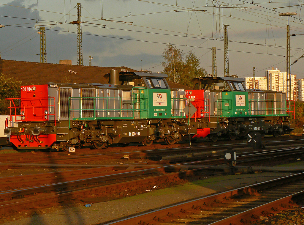 100 104 und 100 105 der FRET Italia in Gremberg am 18.09.2010, Fotostandpunkt Klosterweg, Porz-Ensen