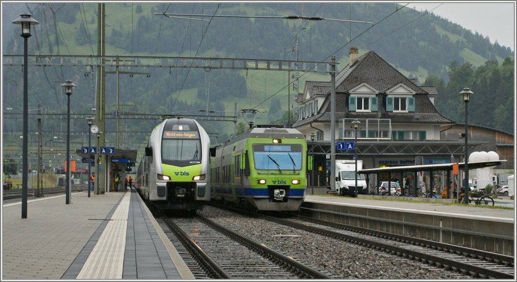 100 Jahre BLS - Mutz und Nina in Frutigen.
29. Juni 2013