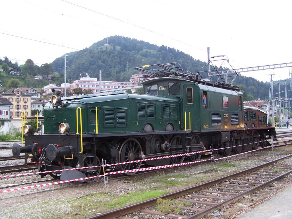 100 Jahre Romanshorn - Wattwil - Uznach : die krokodil Be 6/8 III 13302 am 18/09/10.