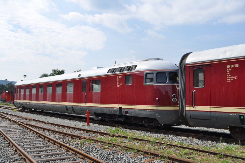 10.08.2013 im Bw Meiningen ( Rundgang ab 10:00 Uhr am Samstag)steht der WM Zug zur Lackierung. 