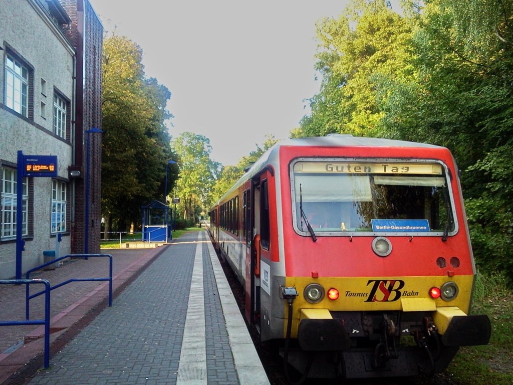 10.09.2011 Wandlitzsee ; die Taunusbahn hilft der NEB aus mit einem 628er zur Absicherung der Gesundbrunnen-Fahrten