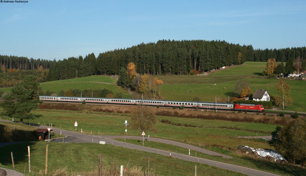 101 0** mit dem IC 2279 (Hannover Hbf-Immendingen) bei Stockburg 20.10.12