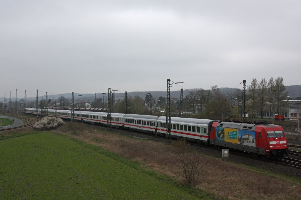 101 001  Klagenfurt am W�rthersee  am 4.4.12 mit einem IC bei der Durchfahrt durch Lengerich.