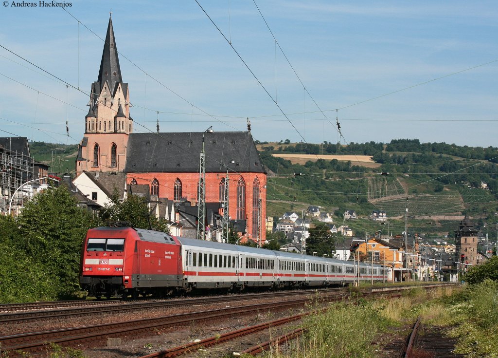101 017-2 mit dem EC 115 (M�nster(Westf)Hbf-Klagenfurt Hbf) in Oberwesel 20.7.10