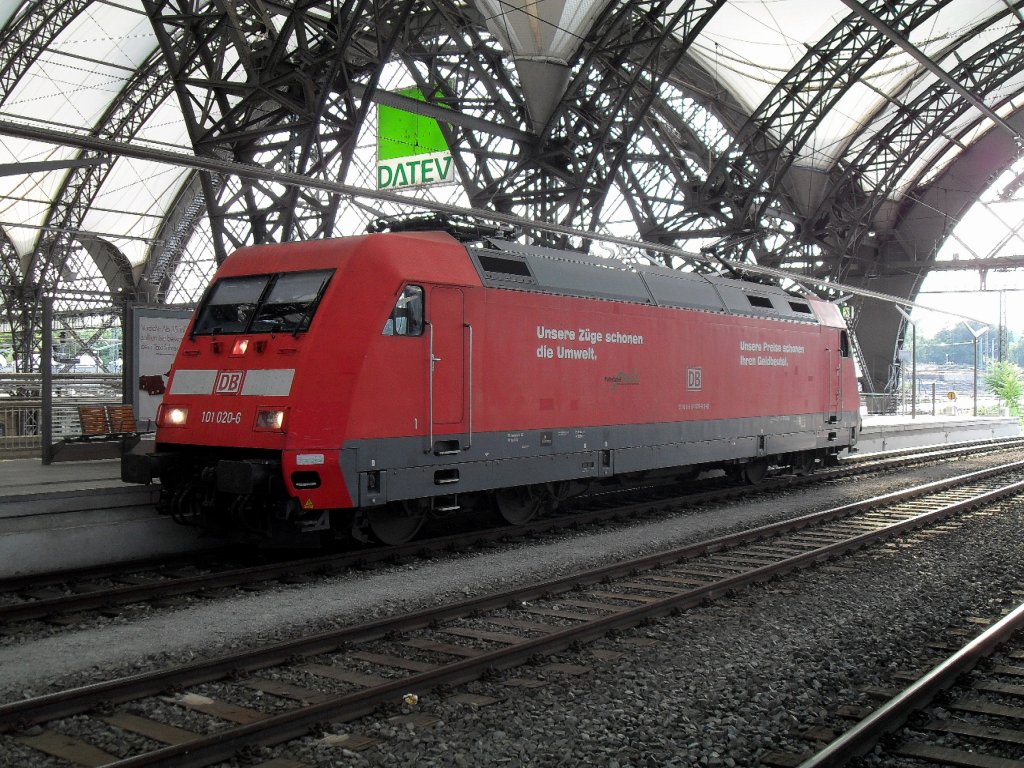 101 020-6 in Dresden Hauptbahnhof am 10. Juli 2011