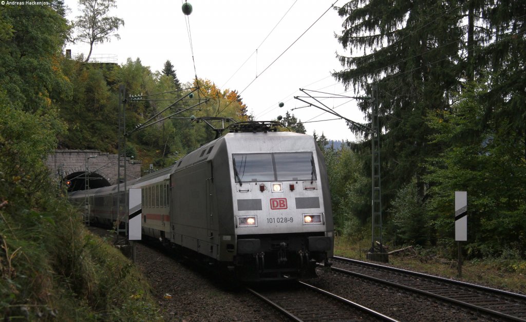 101 028-9  800 Jahre Sachsen Anhalt  mit dem IC 2370  Schwarzwald  (Konstanz-Hannover Hbf) am Gaislochtunnel 6.10.12
