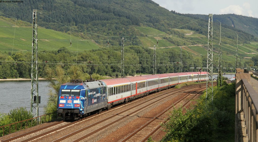 101 042-0  ecophant  mit dem IC 118 (Salzburg Hbf-Mnster(Westf)Hbf) bei Niederheimbach 3.8.12