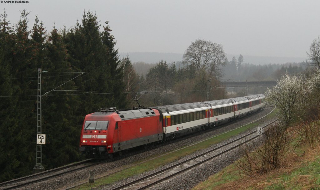 101 049-5 mit dem IC 186 (Zrich HB-Stuttgart Hbf) bei Rottweil 15.4.12