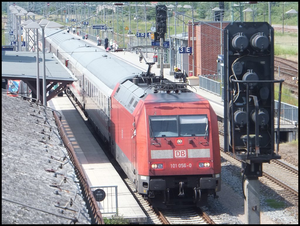 101 056-0 als IC in Bergen am 19.06.2013