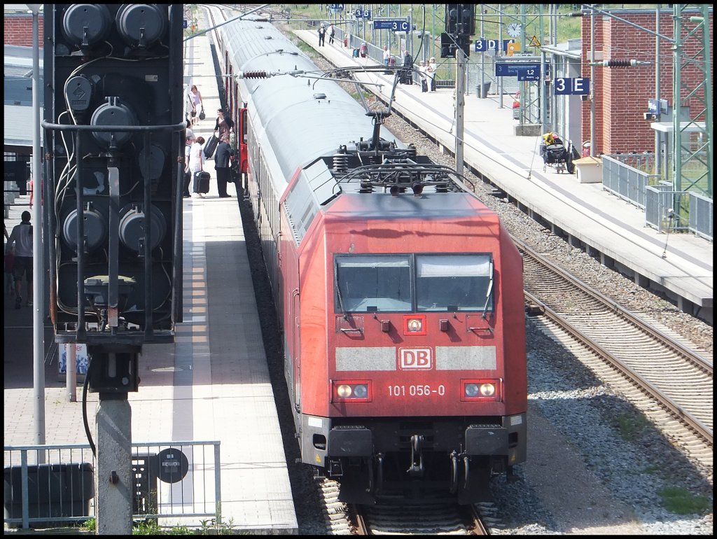 101 056-0 als IC in Bergen am 19.06.2013