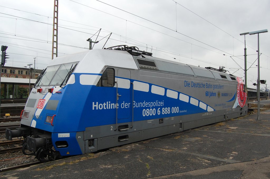 101 060  60 Jahre Bundespolizei  am 10.10.2011 abgestellt in Hannover Hbf