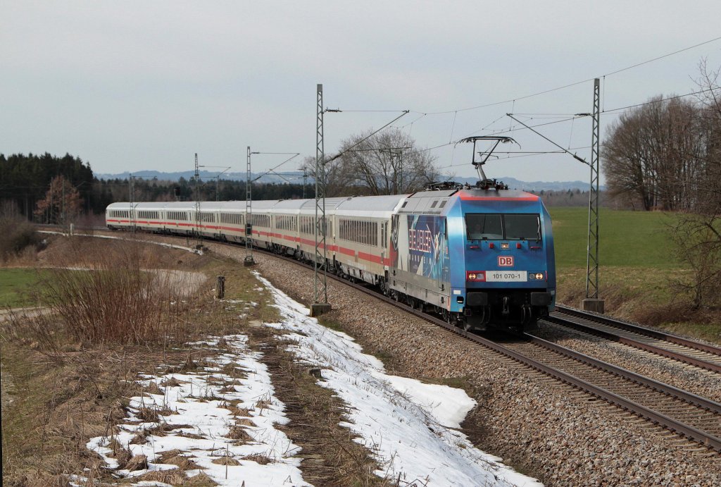 101 070 mit EC 217 von Saarbrcken nach Graz bei bersee am 17.03.2013