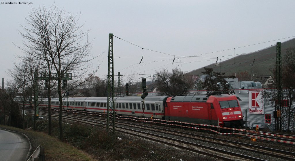 101 076-8 mit dem IC 2261 (Karlsruhe Hbf-Mnchen Hbf) bei Oberttrkheim 23.1.1.0