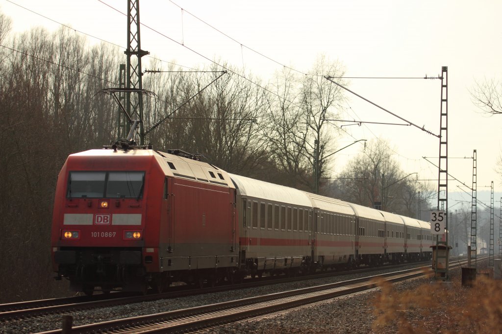 101 086-7 DB in Michelau am 23.03.2013.