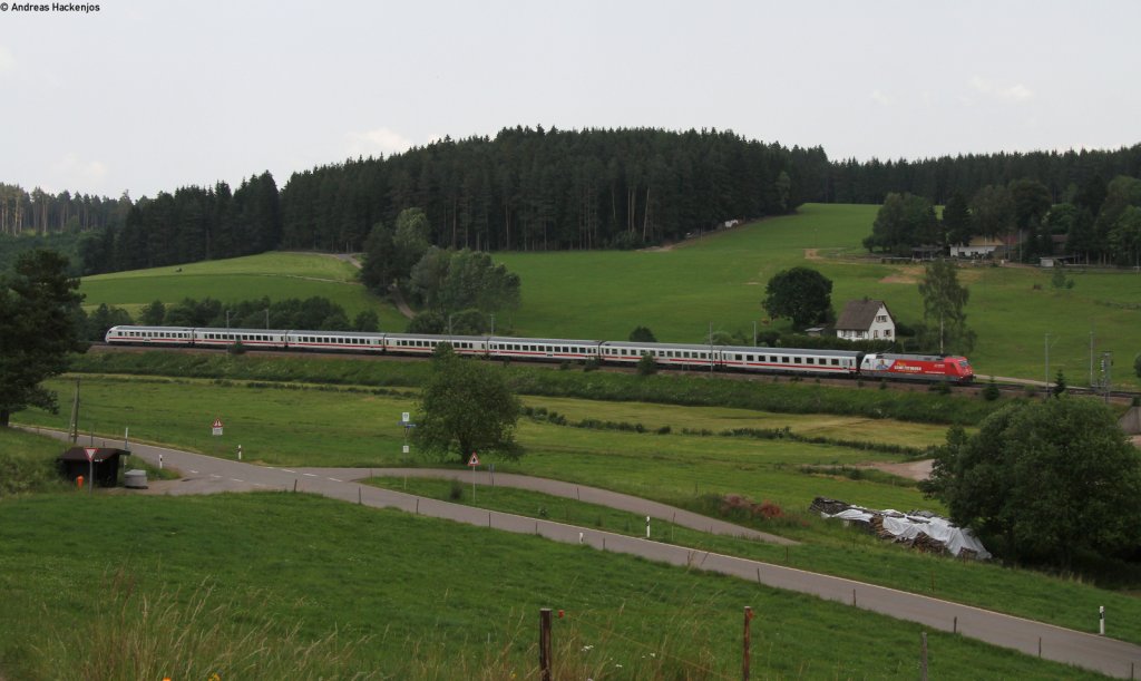 101 089-1  CEWE Fotobuch  mit dem IC 2005  Bodensee  (Emden Hbf-Konstanz) bei Stockburg 30.6.12