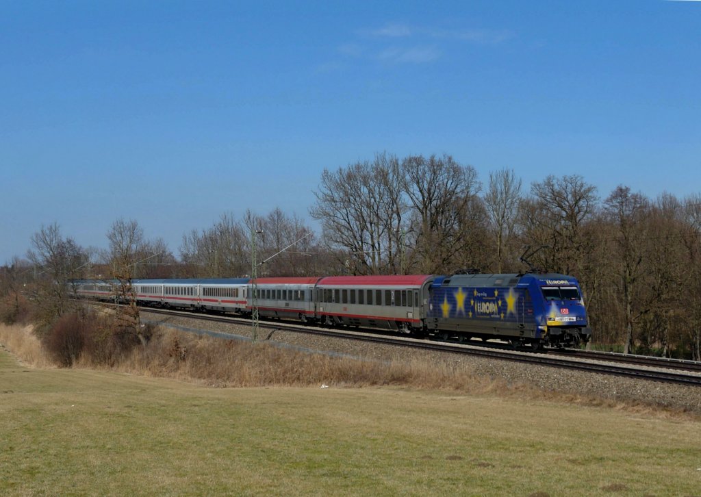 101 101 mit EC 114 am 10.03.2012 bei Hilperting.