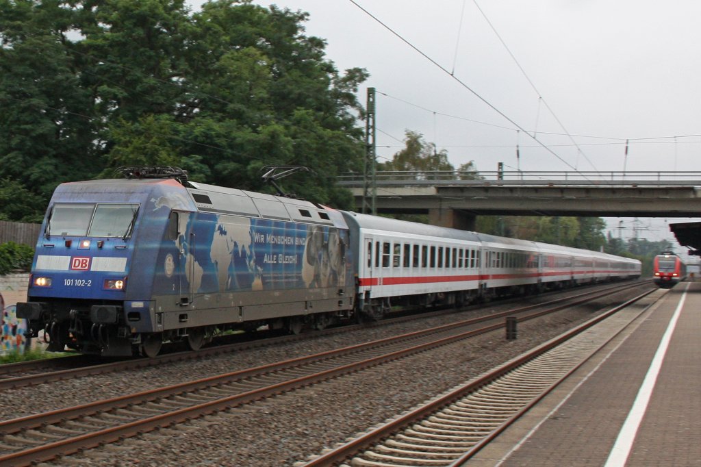 101 102  Wir Menschen sind Alle Gleich am 24.7.10 mit IC in Dsseldorf-Angermund