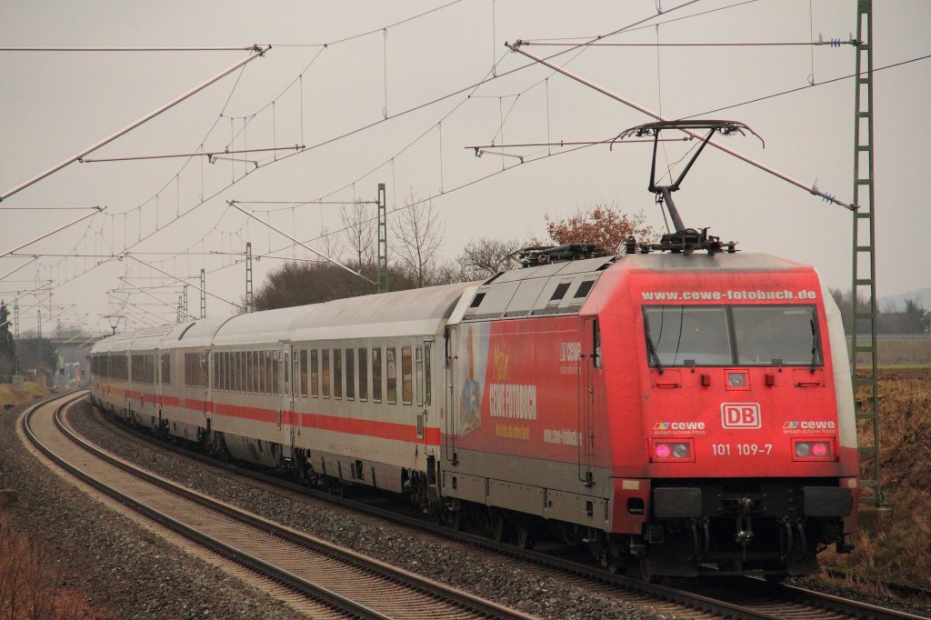 101 109-7 DB bei Staffelstein am 10.01.2013.