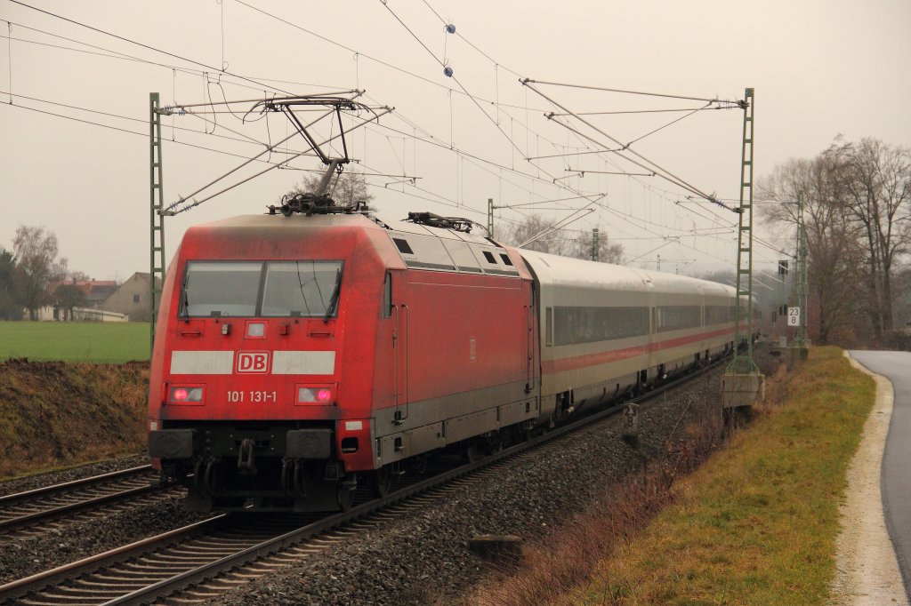 101 131-1 DB bei Staffelstein am 10.01.2013.