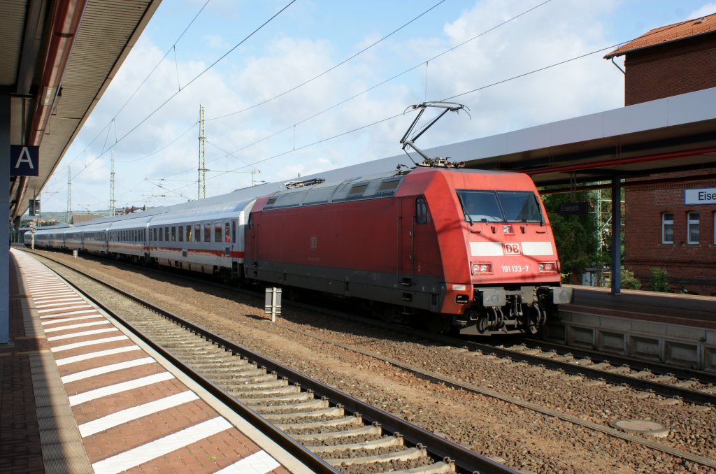 101 133-7 mit IC von Leipzig nach Frankfurt(M) Flughafen Fernbf in Eisenach am 14.09.2011 