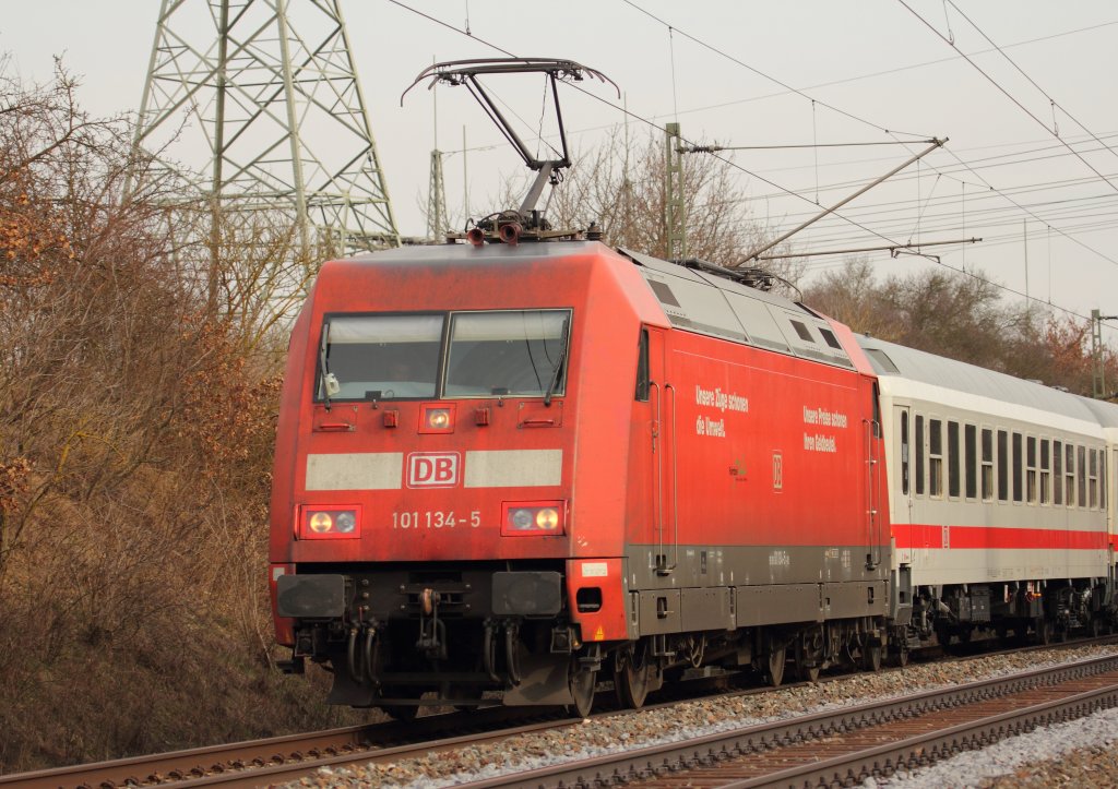 101 134-5 DB bei Horb am 26.03.2013.