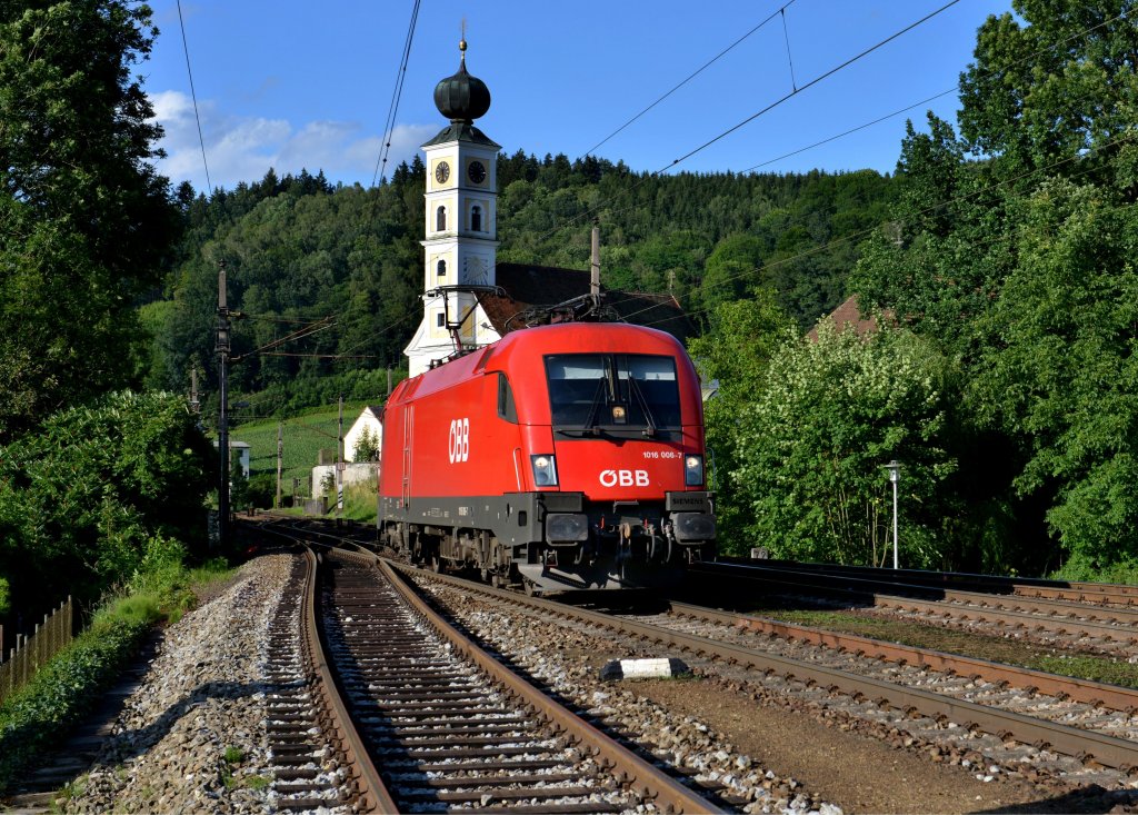 1016 006 als Lz am 14.07.2012 bei Wernstein am Inn.