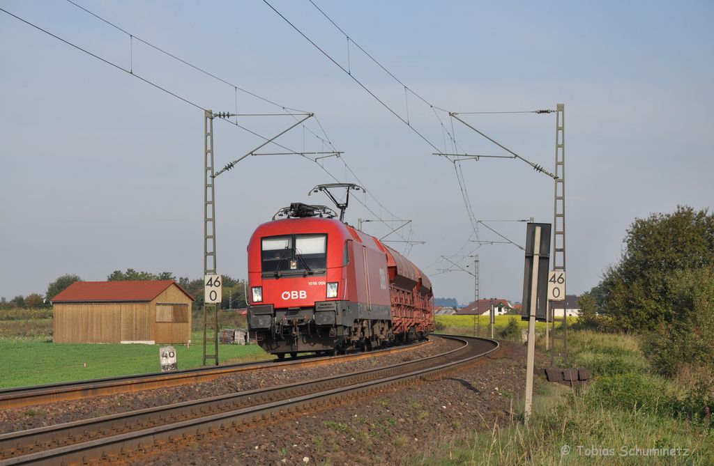 1016 009 mit Gterzug am 27.09.2011 bei Batzhausen