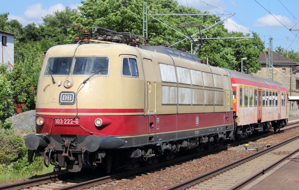 103 222-6 DB in Hochstadt/ Marktzeuln am 22.06.2012.