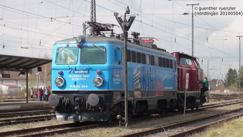 1042.520 mit  GeraMond  Lackierung
Aufgenommen am 5. April 2010 in Nrdlingen