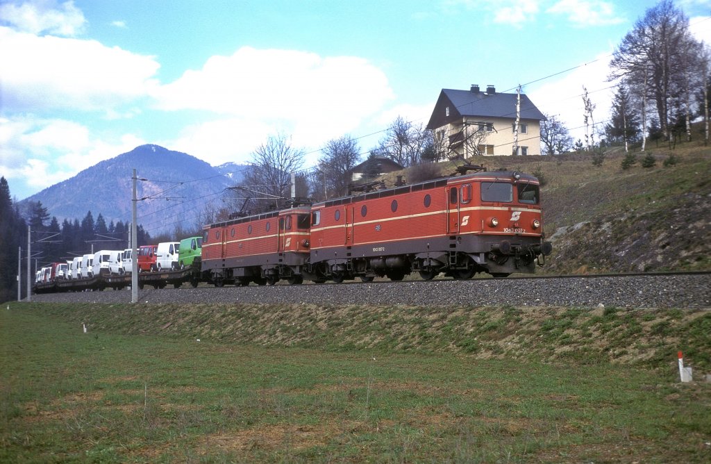 1043 007 + 008  bei Arnoldstein  22.03.97